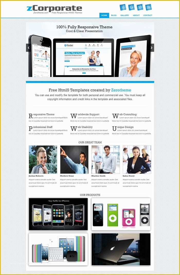 Free Responsive Templates Of 10 Free Responsive Website Templates 2013