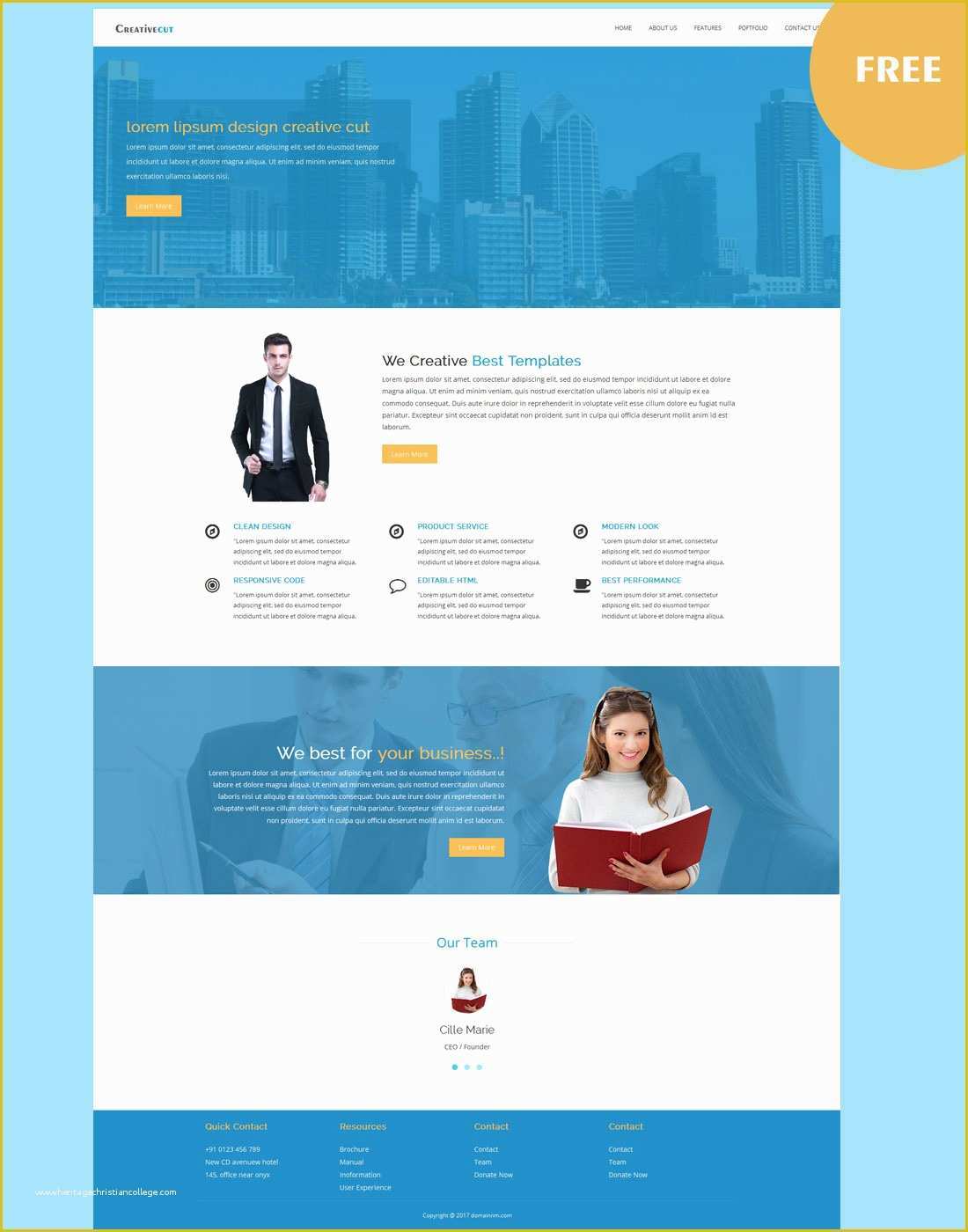 Free Responsive Templates Of Free Business Responsive Template