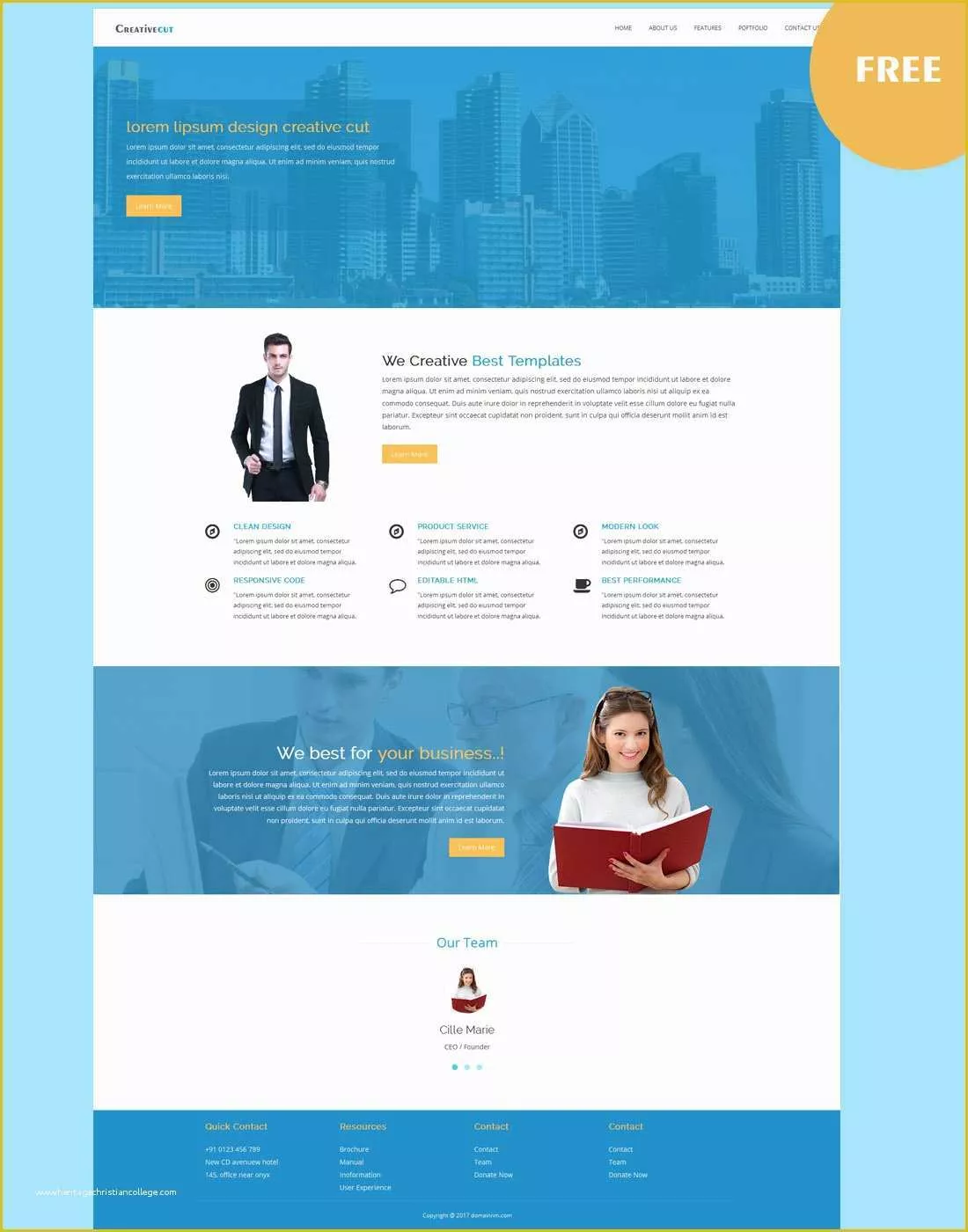 Free Responsive Templates Of Free Business Responsive Template