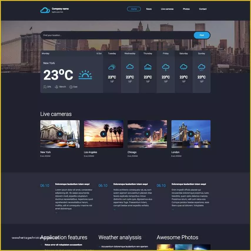 Free Responsive Templates Of Steel Weather Free Responsive Website Template