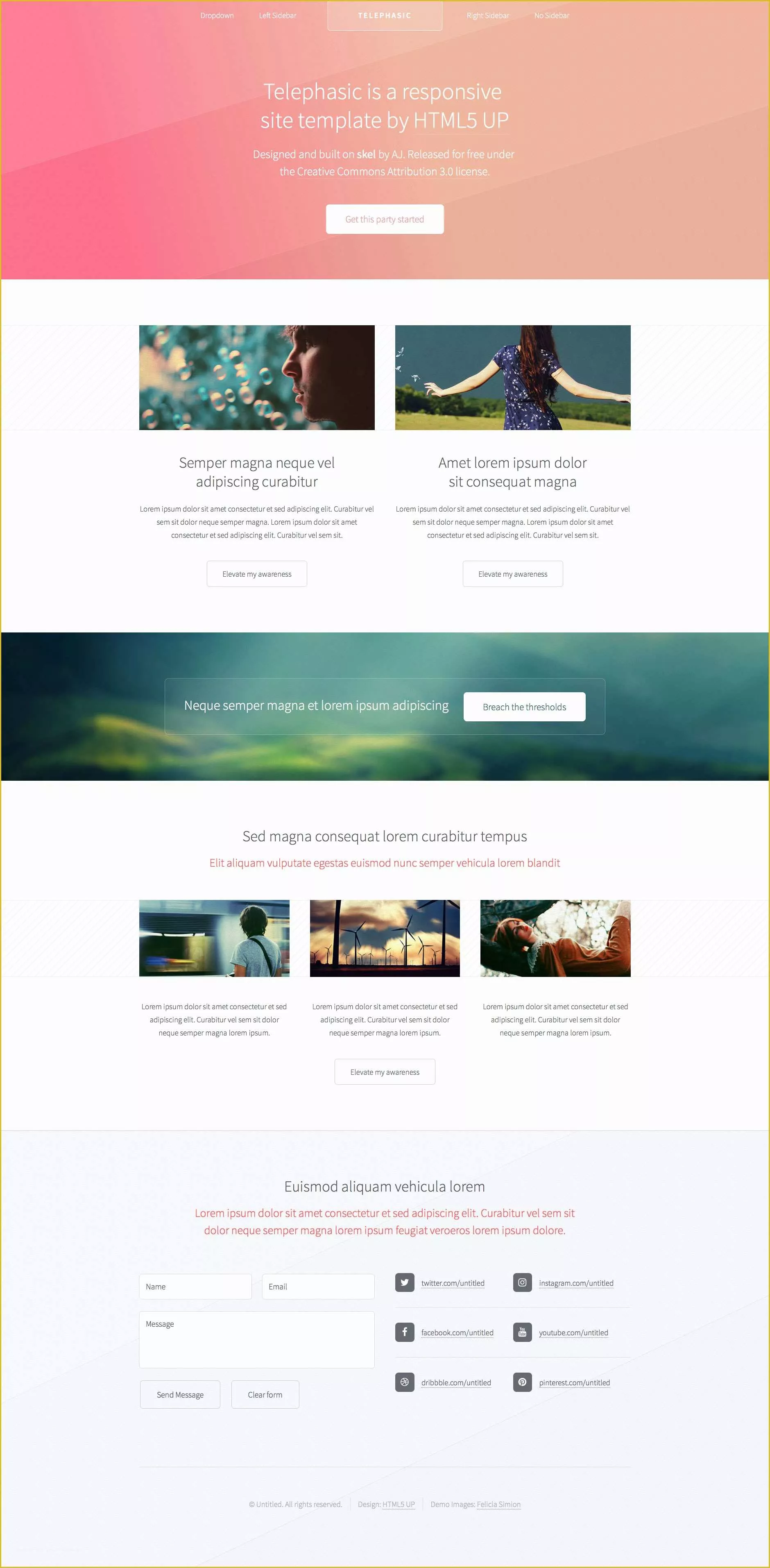 Free Responsive Templates Of Telephasic Free Responsive HTML5 Template HTMLtemplates Co