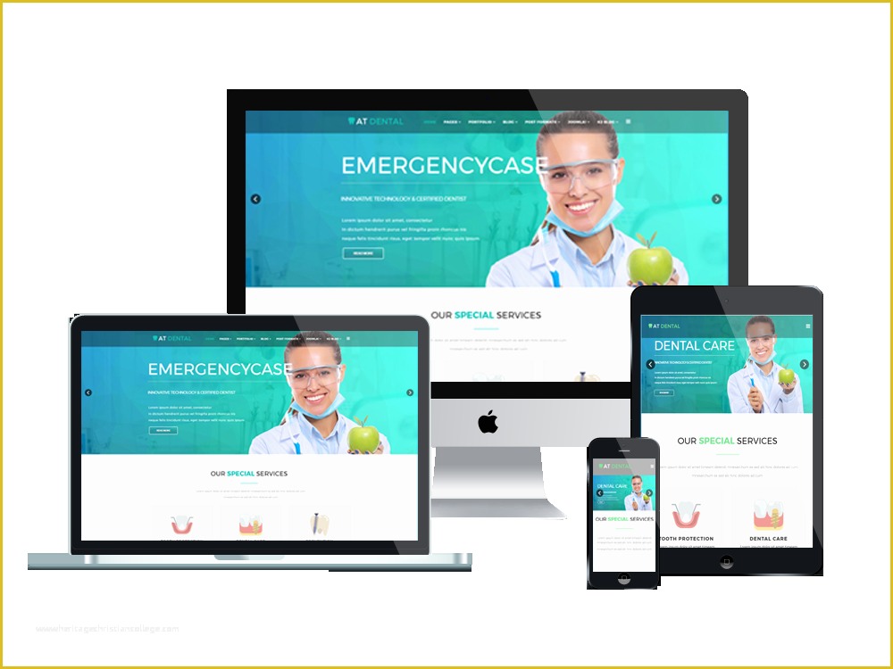 Free Responsive Web Templates Of at Dental – Free Responsive Dental Website Templates