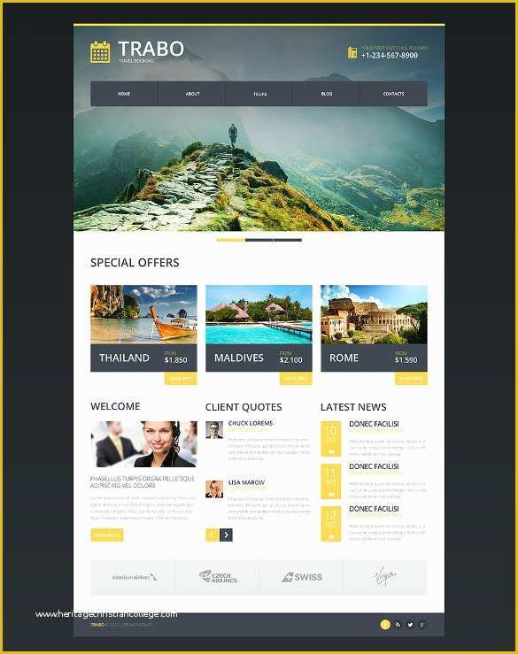 Free Responsive Web Templates Of Best Premium Travel Agency Templates top Free themes for