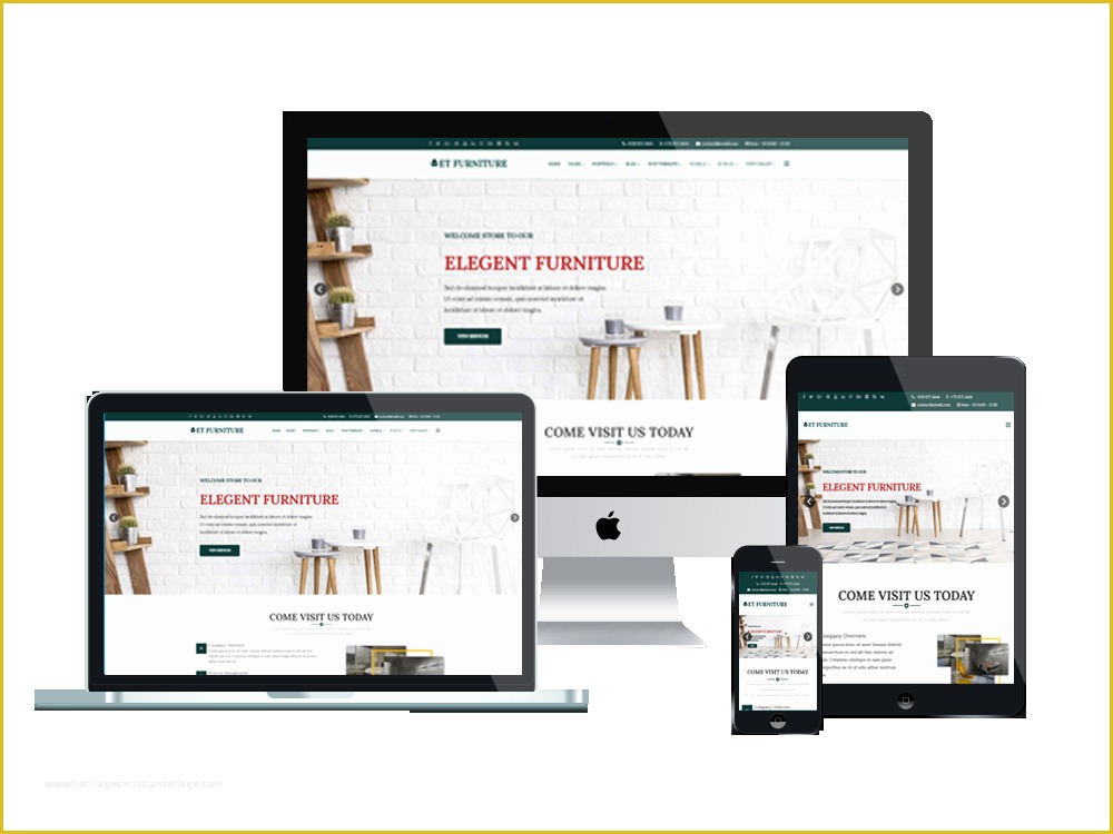 Free Responsive Web Templates Of Et Furniture – Free Responsive Furniture Website Templates