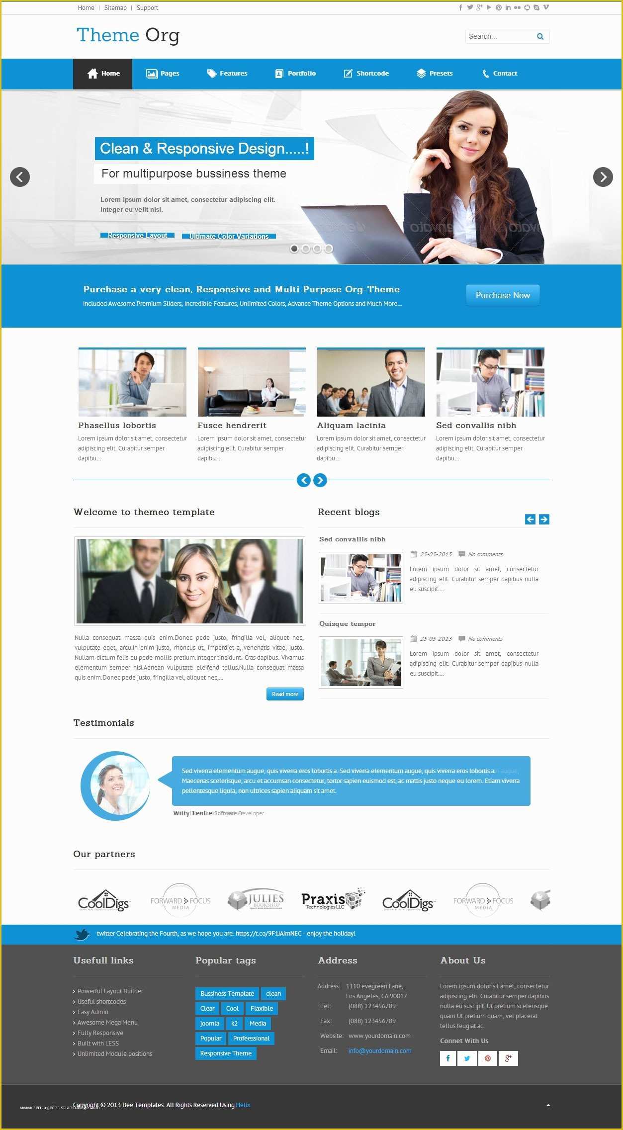 Free Responsive Web Templates Of Responsive Website Templates