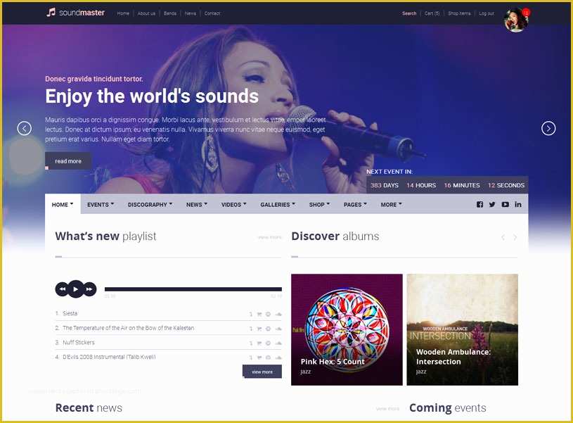 Free Responsive Website Templates Dreamweaver Of Dreamweaver Music Venue Responsive Website Template 18