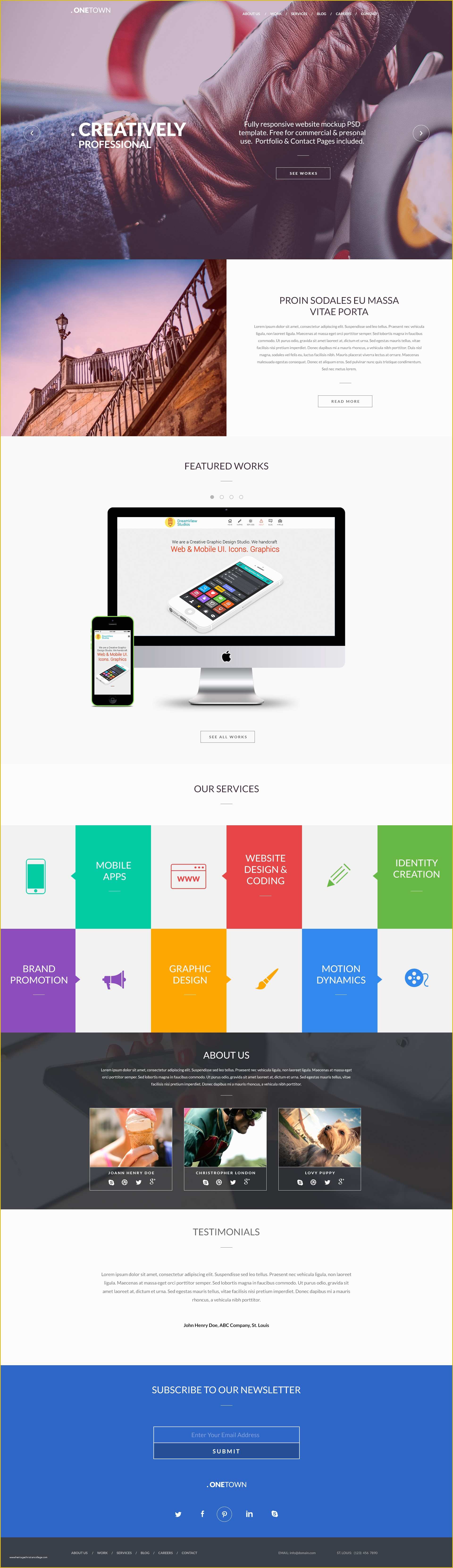 Free Responsive Website Templates Of Free Responsive Website Psd Templates Graphicsfuel