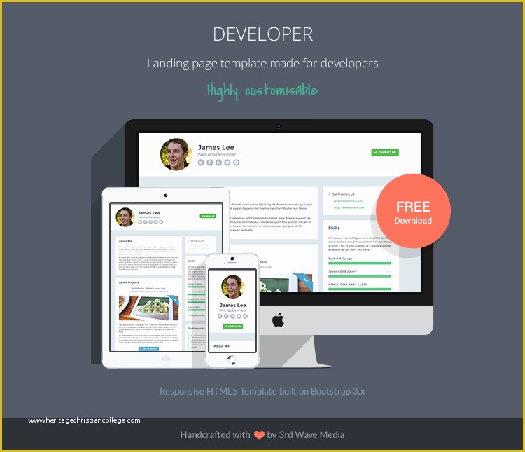 Free Responsive Website Templates Of Free Responsive Website Template for Developers
