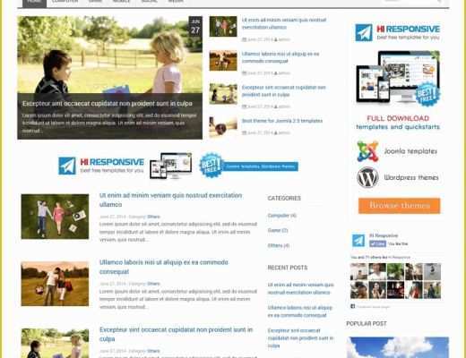 Free Responsive Website Templates Of Hr Easy Blog – Best Free Responsive Website Templates