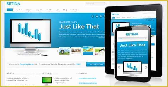 Free Responsive Website Templates Of Retina Free Responsive Template