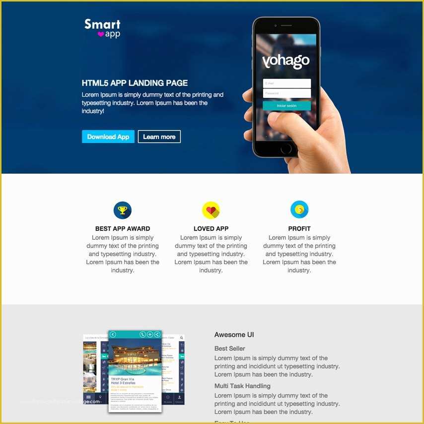 Free Responsive Website Templates Of Smartapp Free Responsive Website Template