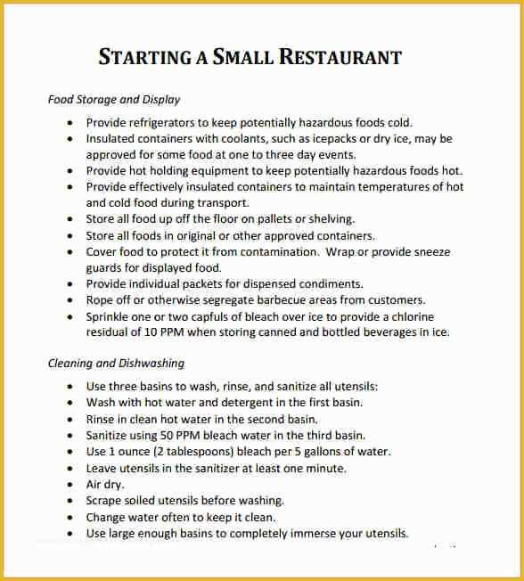 Free Restaurant Business Plan Template Of 5 Business Proposal for Restaurant