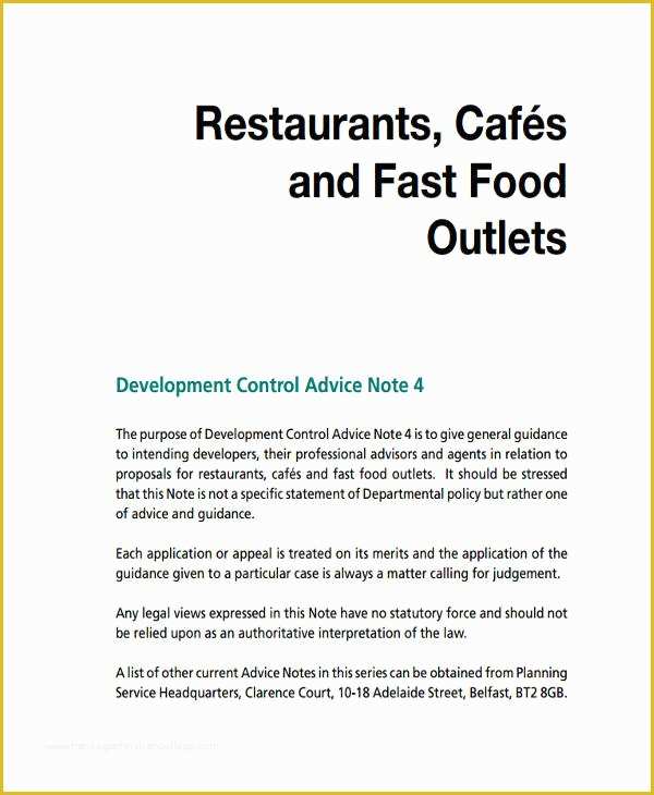 Free Restaurant Business Plan Template Of 6 Restaurant Business Proposal Templates Free Samples