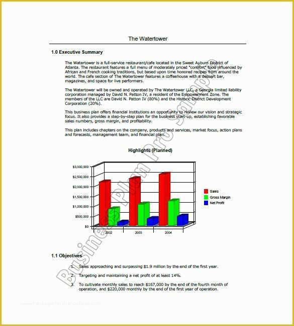 Free Restaurant Business Plan Template Of Restaurant Business Plan Template 16 Word Excel Pdf