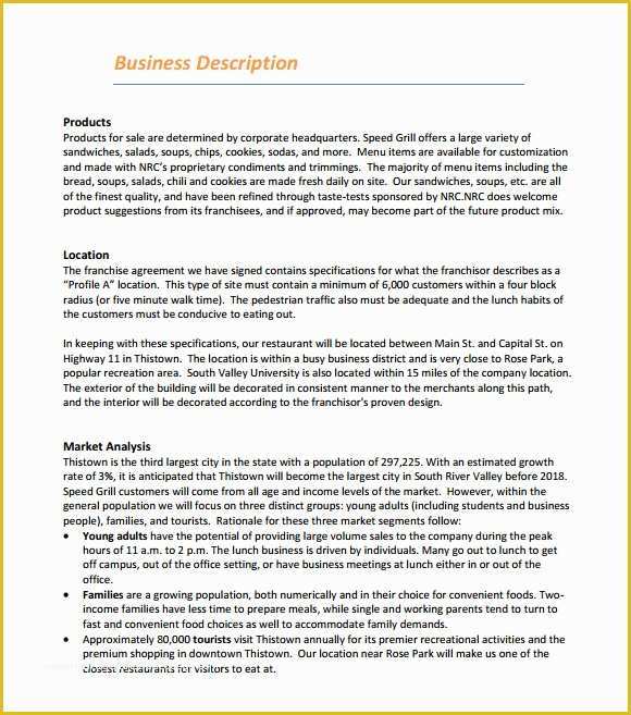 Free Restaurant Business Plan Template Pdf Of 13 Sample Restaurant Business Plan Templates to Download