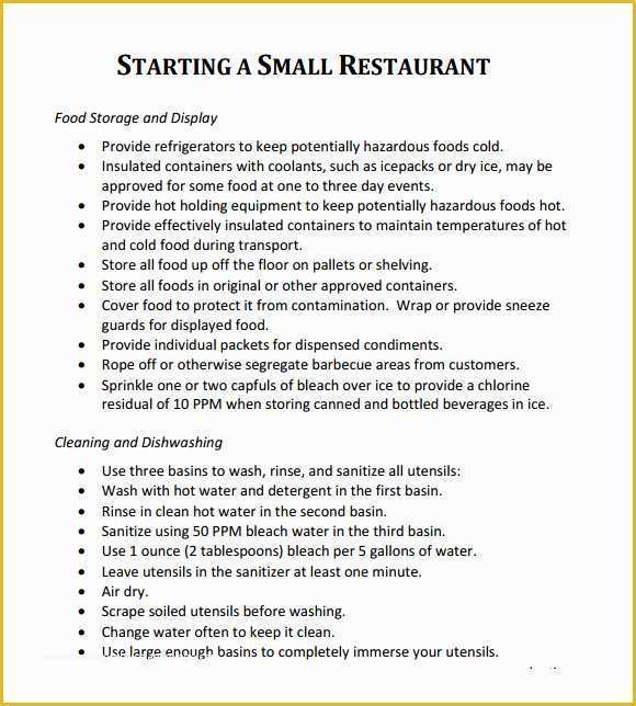 Free Restaurant Business Plan Template Pdf Of 32 Free Restaurant Business Plan Templates In Word Excel Pdf