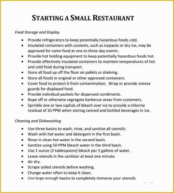 Free Restaurant Business Plan Template Word Of 32 Free Restaurant Business Plan Templates In Word Excel Pdf
