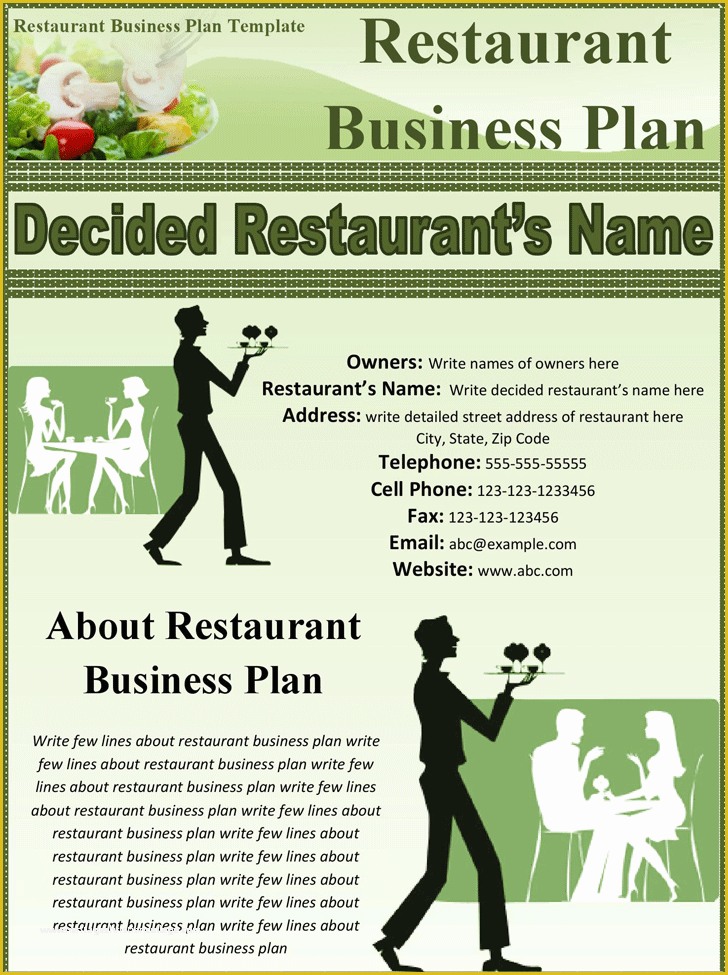 Free Restaurant Business Plan Template Word Of 32 Free Restaurant Business Plan Templates In Word Excel Pdf