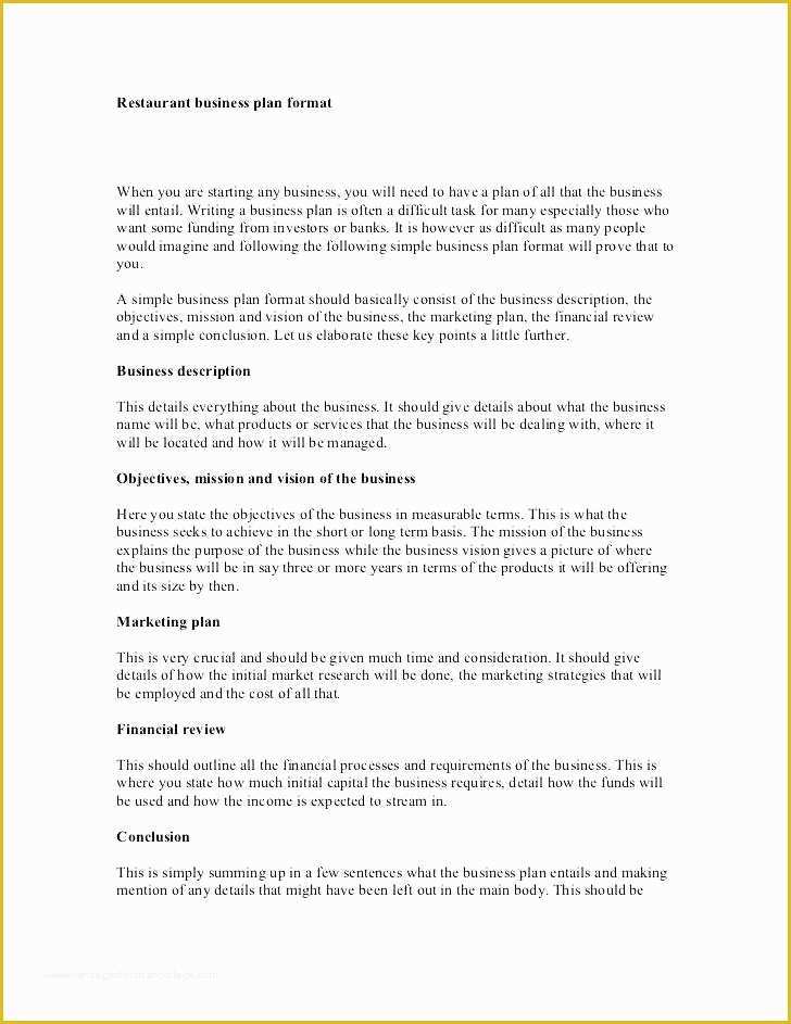 Free Restaurant Business Plan Template Word Of Restaurant Business Plan Template Word – Template Gbooks