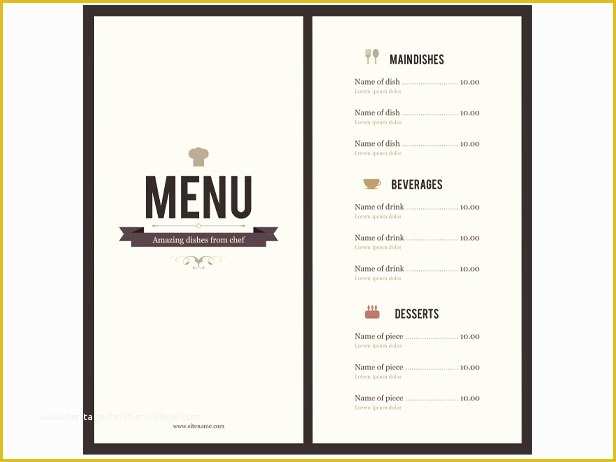 Free Restaurant Menu Templates for Word Of 8 Menu Templates Excel Pdf formats