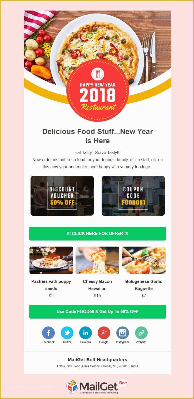 Free Restaurant Newsletter Templates Of 6 Free New Year Email Templates 500 Newsletter $0