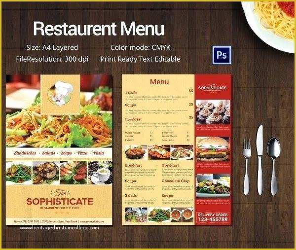 Free Restaurant Newsletter Templates Of Best Free Menu Templates Ideas Printing In Blank Fancy