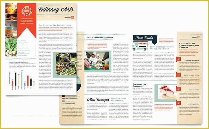 Free Restaurant Newsletter Templates Of Culinary School Newsletter Template Word &amp; Publisher