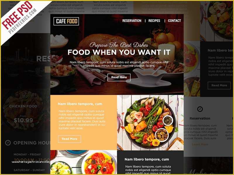 Free Restaurant Newsletter Templates Of Freebie Food and Restaurant E Newsletters Free Psd