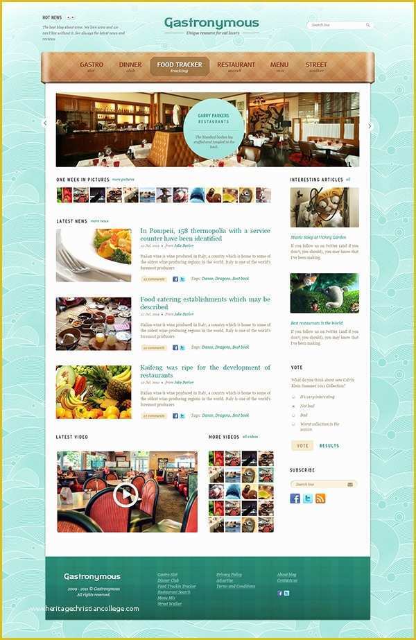 Free Restaurant Newsletter Templates Of Gastronymous Free Psd Template Food and Restaurant