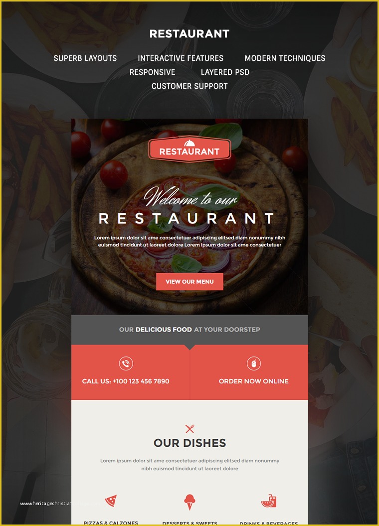 Free Restaurant Newsletter Templates Of Restaurant Email Template Buy Premium Restaurant Email