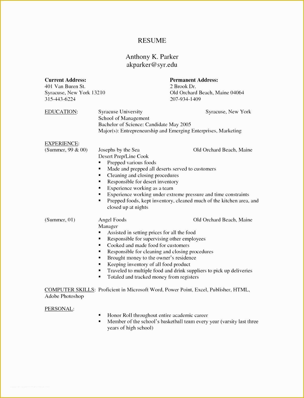 Free Resume Letter Templates Of 10 Free Printable Fill In the Blank Resume Templates Laioa