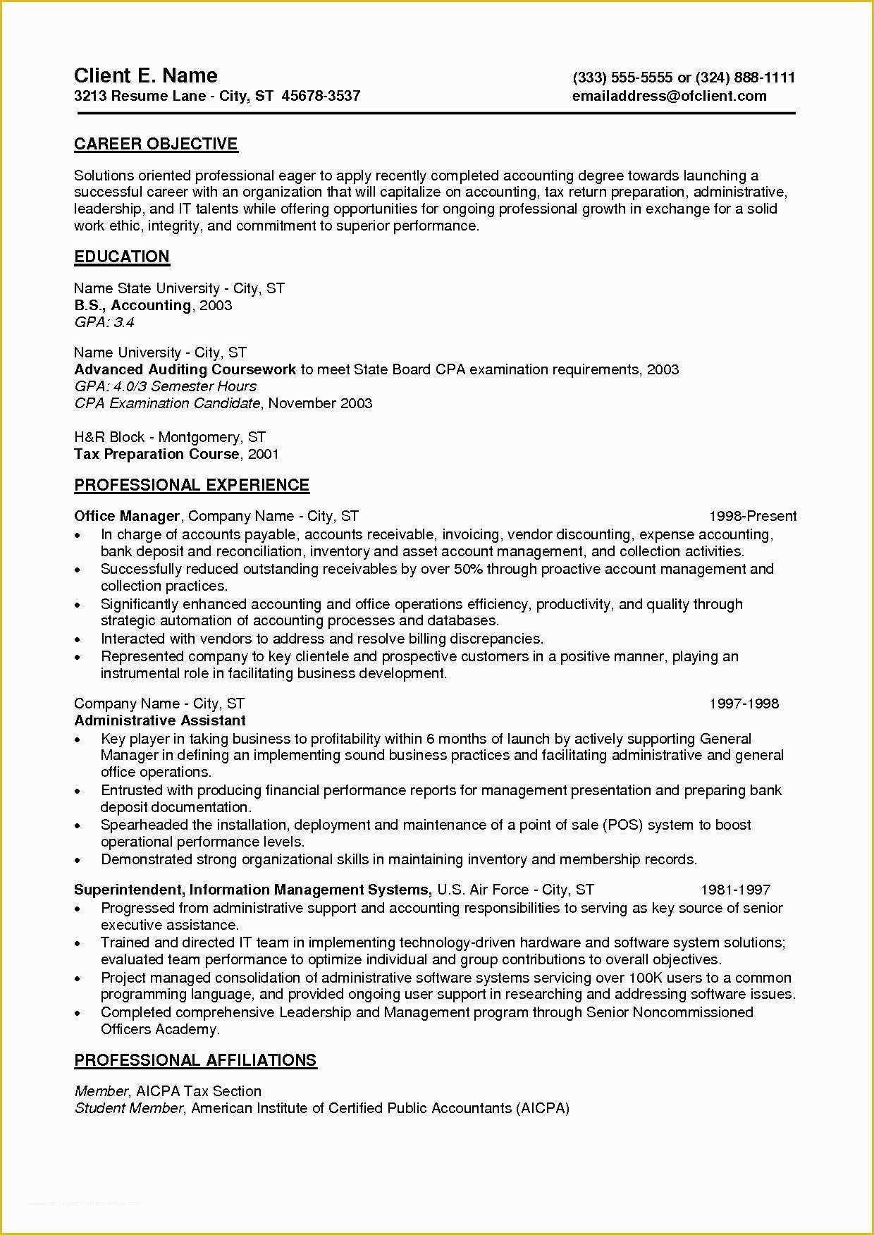 Free Resume Letter Templates Of Arborist Resume