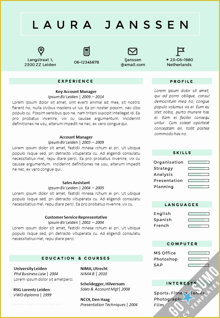 Free Resume Letter Templates Of Cv Template tokyo Go Sumo Cv Template