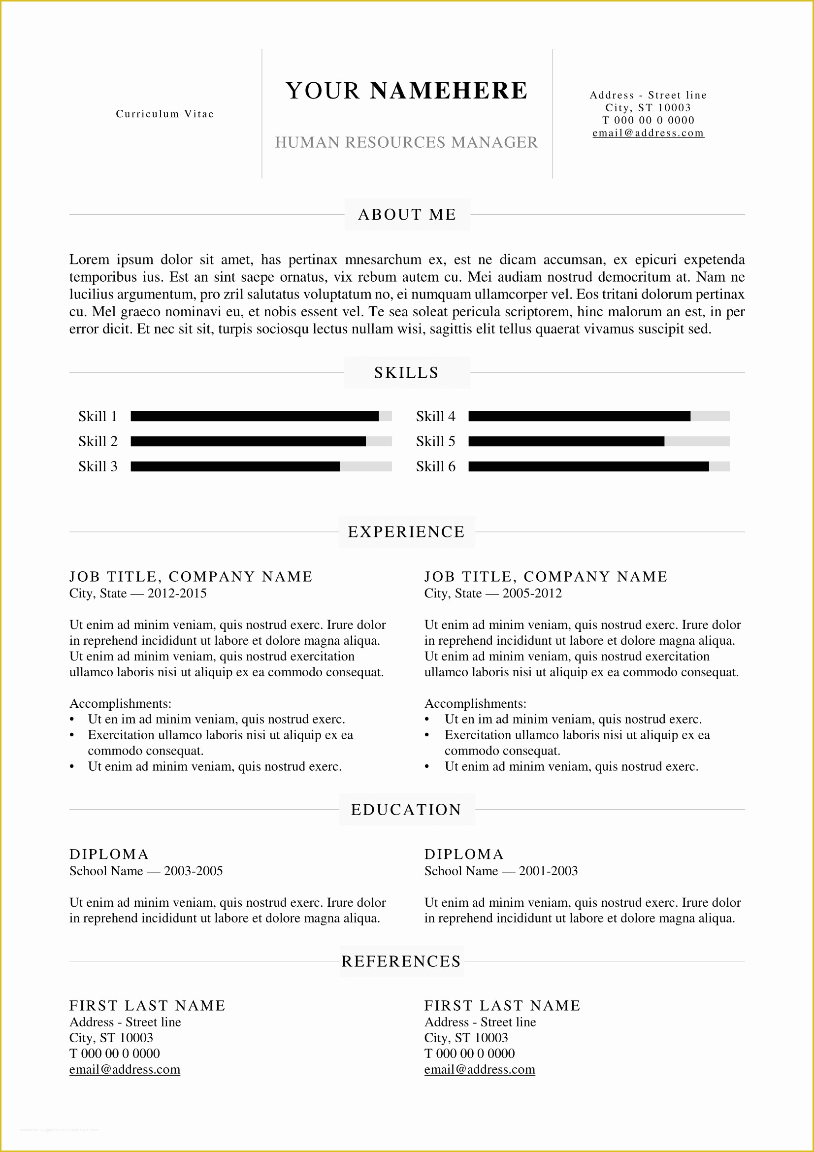 Free Resume Letter Templates Of Kallio Simple Resume Word Template Docx