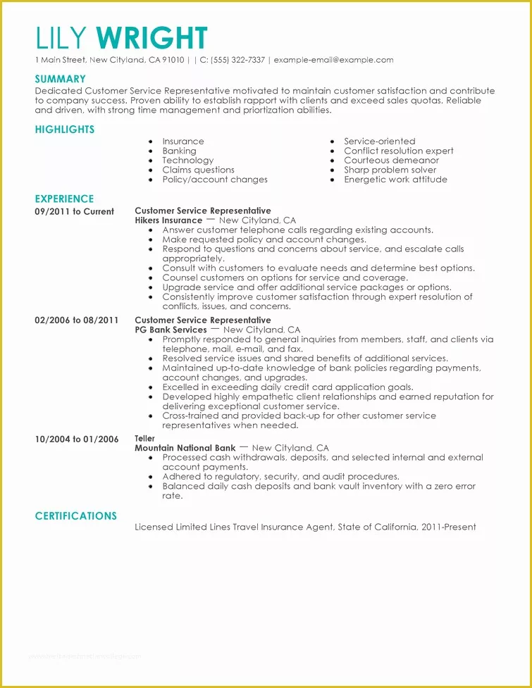 Free Resume Letter Templates Of Mock Resume