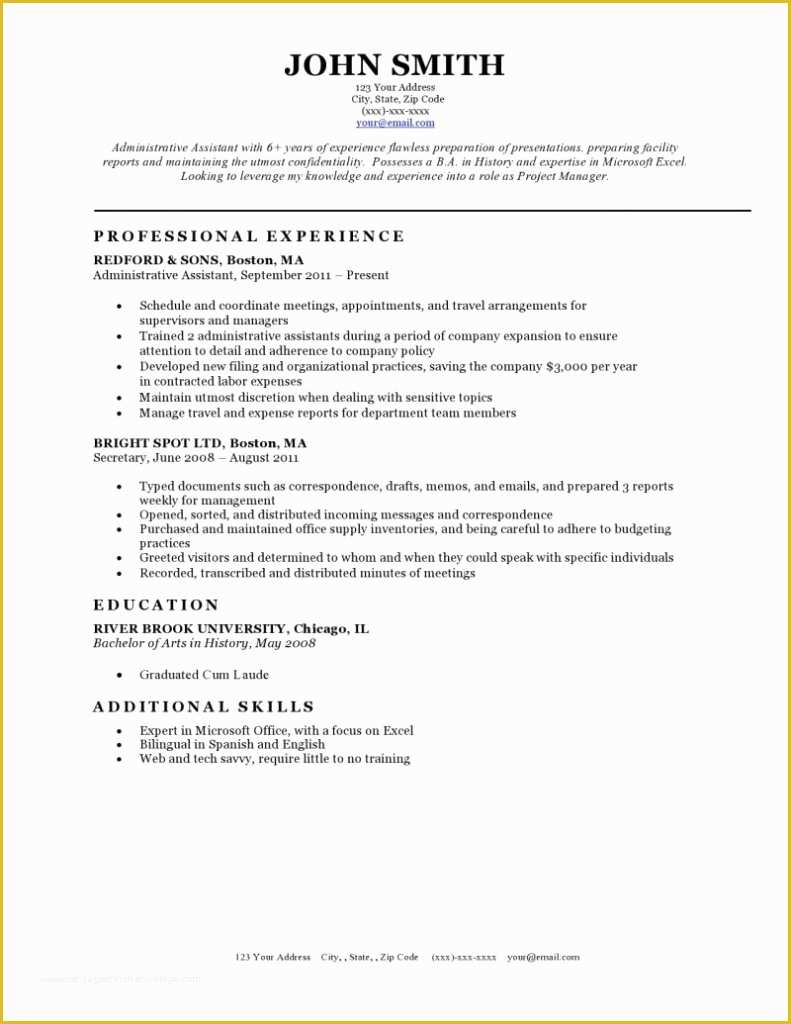 Free Resume Outline Template Of Resume Templates Resume Cv Example Template