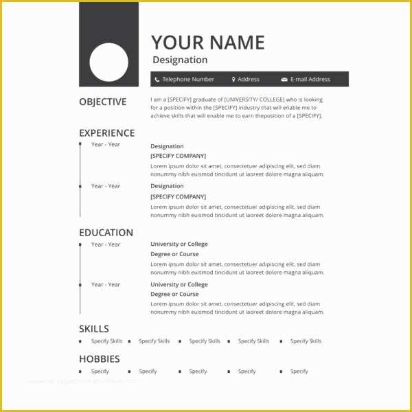 Free Resume Template Download Of 37 Printable Resume Templates Pdf Doc