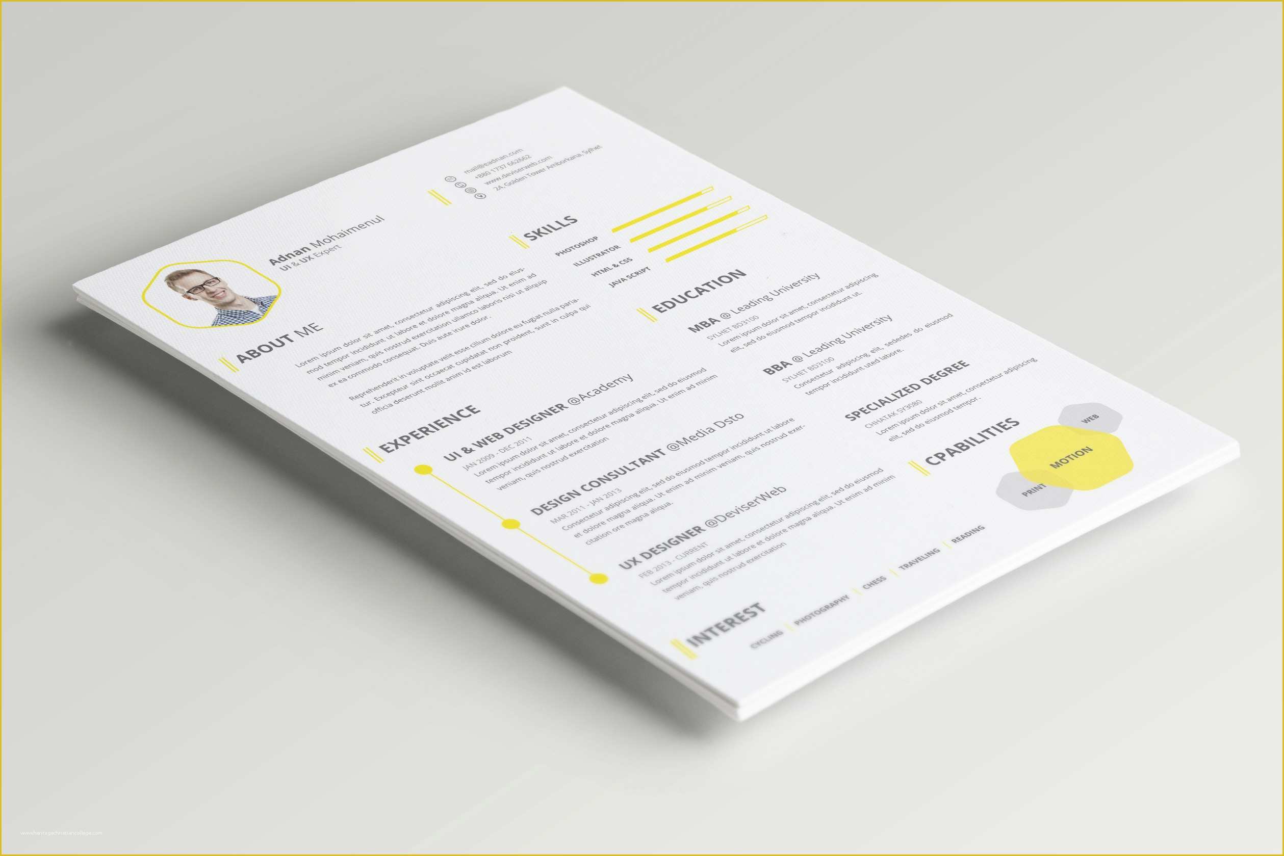 Free Resume Template Psd Of 10 New Fashion Resume Cv Templates for Free Download