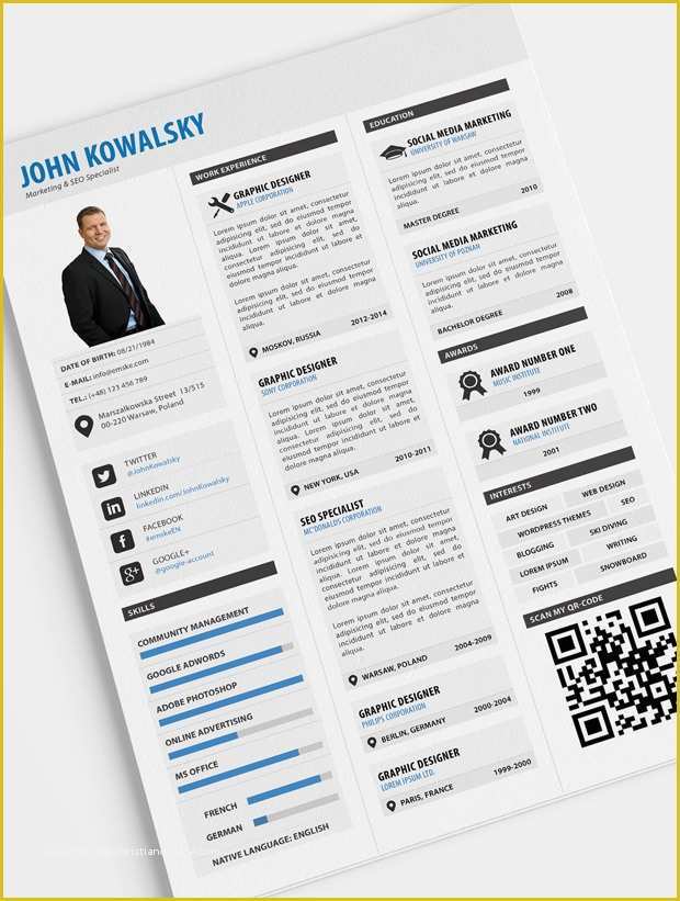 Free Resume Template Psd Of 10 New Fashion Resume Cv Templates for Free Download