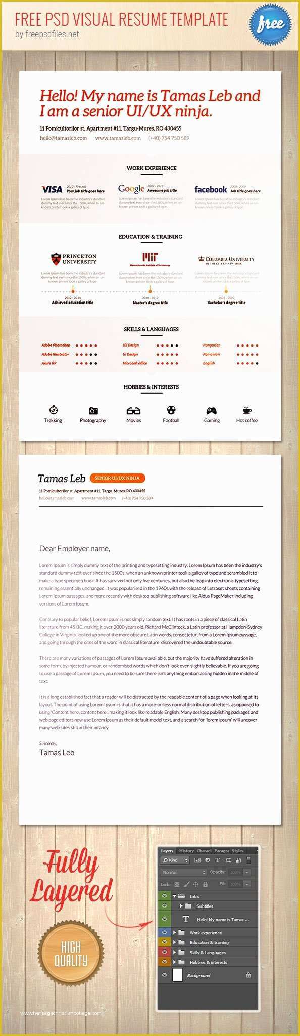 Free Resume Template Psd Of 34 Free Psd Cv Resumes to Find A Good Job