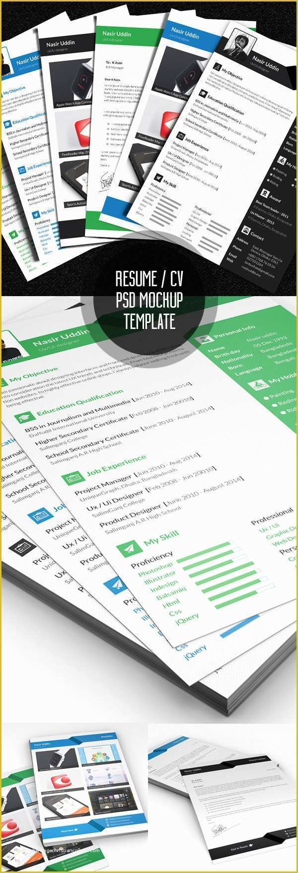 Free Resume Template Psd Of Free Modern Resume Templates & Psd Mockups