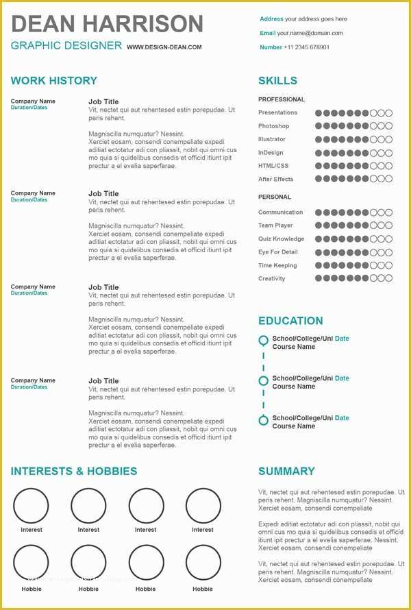 Free Resume Template Psd Of Free Professional Cv Resume and Cover Letter Psd Templates