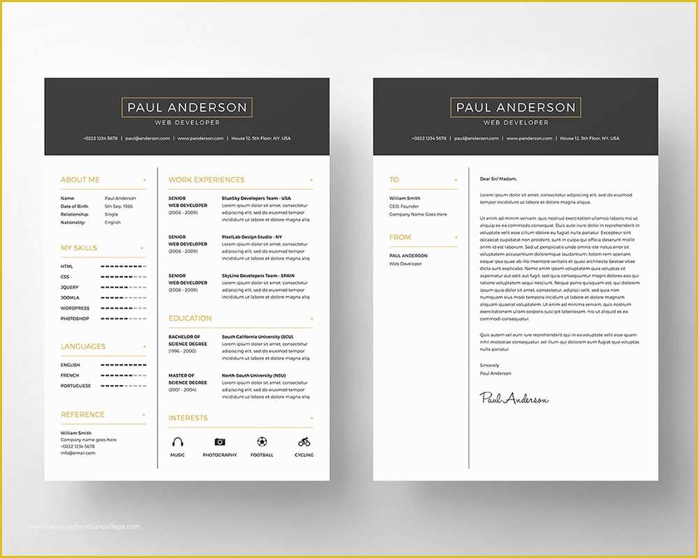 Free Resume Template Psd Of Free Resume Psd Template Graphicsfuel