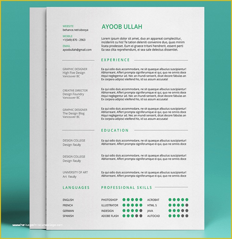 Free Resume Template Psd Of Resume Template Psd