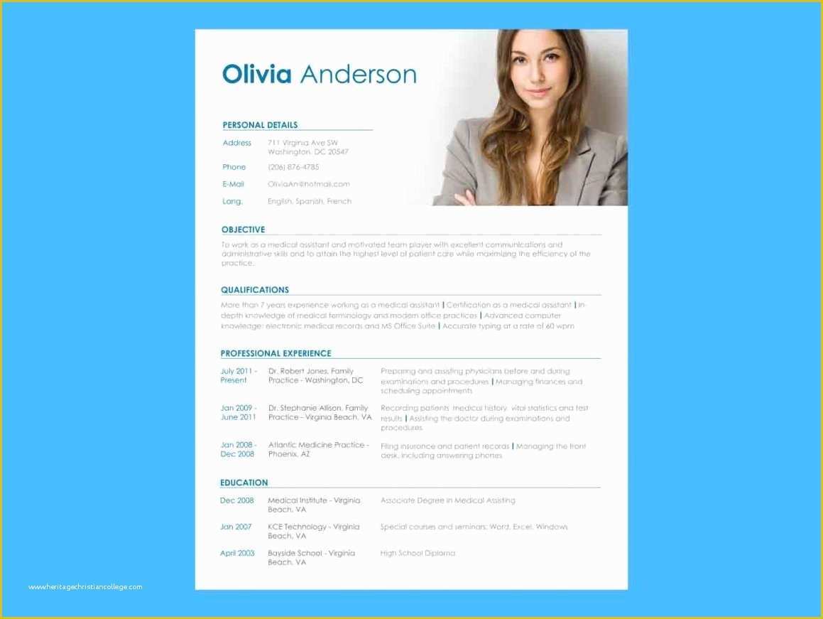 Free Resume Template with Photo Insert Of Free Resume Template with Insert