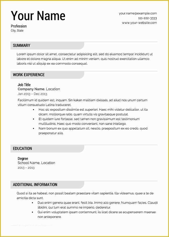 Free Resume Template with Photo Insert Of Free Resume Template with Insert Templates 1