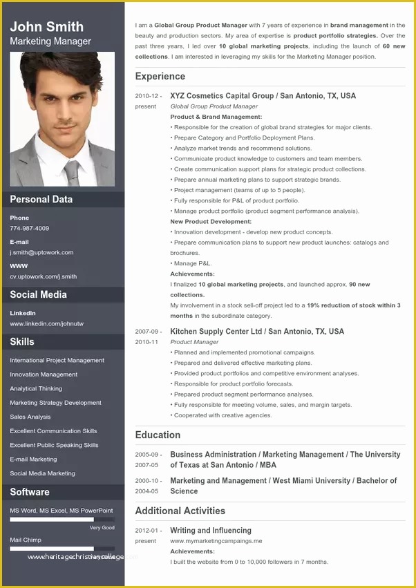 Free Resume Template with Photo Insert Of What is the Best Website to Make A Cv Quora