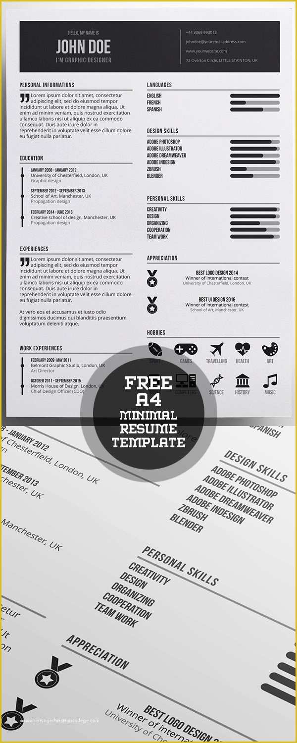 Free Resume Templates 2017 Of 20 Free Cv Resume Templates 2017 Freebies