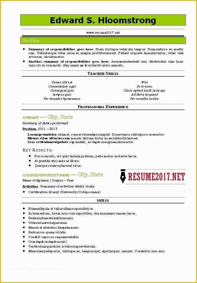 Free Resume Templates 2017 Of Free Resume Templates 2017