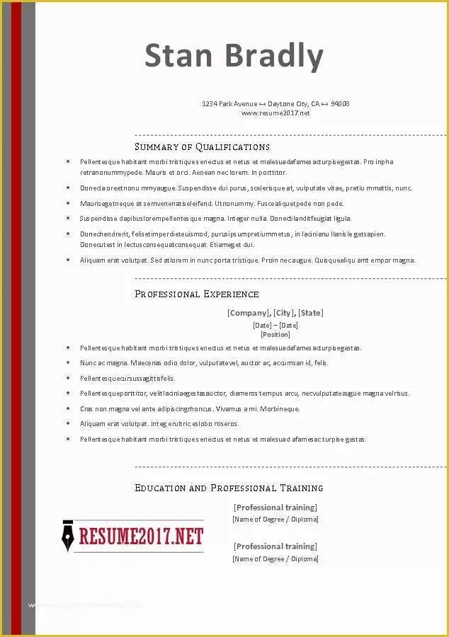 Free Resume Templates 2017 Of Free Resume Templates 2017